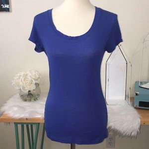Blue Short Sleeve Tee Size Large * Rue 21 * Long T